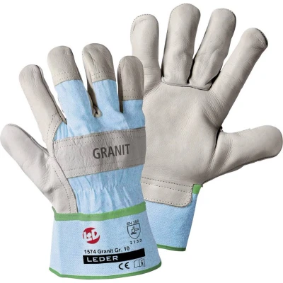 Afbeelding van L+D worky Granit 1574 10 Werkhandschoen Runder nerfleer Maat (handschoen): 10, XL EN 388:2016 Cat II 1 paar