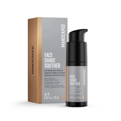 Afbeelding van MANSCAPED® Face Shave Soother, Aftershave Serum voor mannen met rode algen, menthyllactaat en vitamine B3 verkoeling, kalmering hydratatie, veganistisch, 28 ml