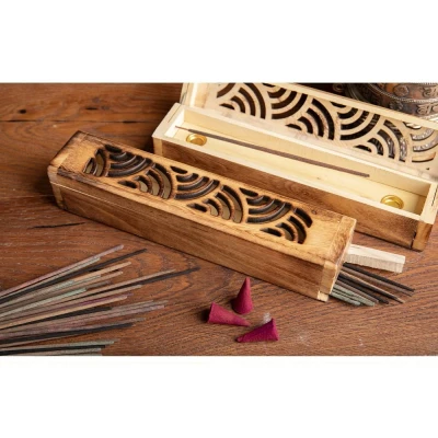 Afbeelding van Wierookhouder met bewaarbox Wave