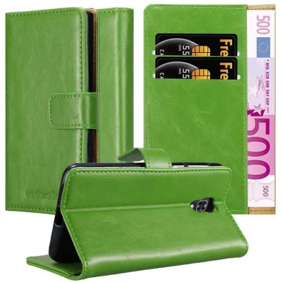 Afbeelding van Cadorabo Hoesje geschikt voor LG X SCREEN in GRAS GROEN Beschermhoes met magnetische sluiting, standfunctie en kaartvakje Book Case Cover Etui