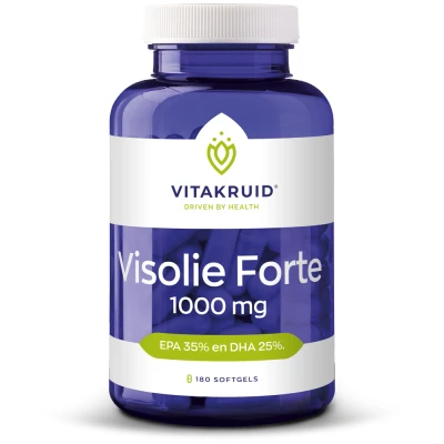 Afbeelding van Vitakruid Visolie Forte 1000mg Epa 35% Dha 25%, 180 Soft tabs