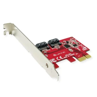 Afbeelding van ROLINE PCIe x1 SATA III 6Gbps AHCI 2Port Low Profile Host Adapter