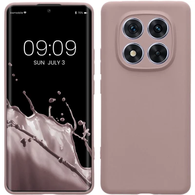Afbeelding van kwmobile telefoonhoesje geschikt voor Xiaomi Redmi Note 14 Pro 5G / Poco X7 Hoesje smartphone Precisie camera uitsnede In licht oudroze
