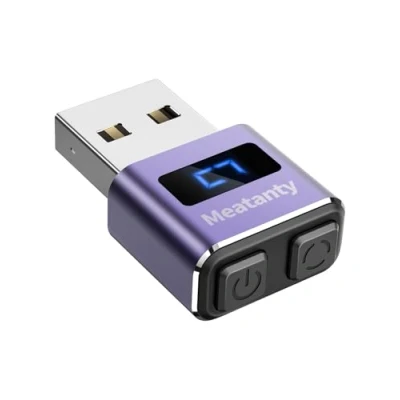 Afbeelding van meatanty Ondetecteerbare mini USB muis van metaal met aparte modus en aan/uit toetsen, ondersteunt meerdere tracks, zonder driver, plug and play om de pc/laptop wakker te houden