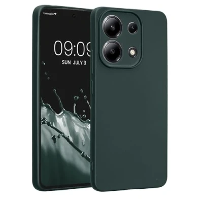 Afbeelding van kwmobile metallic telefoonhoesje van TPU geschikt voor Xiaomi Redmi Note 13 4G Flexible case smartphone In petrol