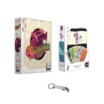 Afbeelding van Blumie Shop Set van 2 Pina Coladice spellen + 1 procent flesopener (1% Coladice)