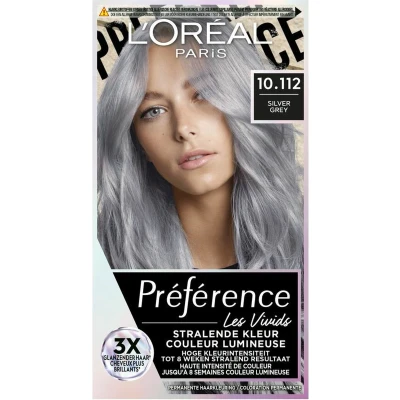 Afbeelding van 1+1 gratis: L&#039;Oréal Preference Vivids Permanente Haarkleuring 10.112 Silver Grey
