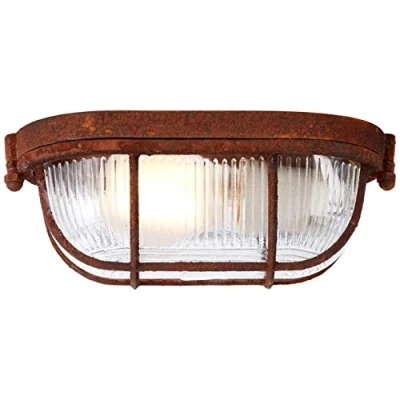 Afbeelding van BRILLIANT lamp Bobbi wand en plafondlamp 21cm roestkleurig 1x A60, E27, 40W, Geschikt voor normale lampen (niet inbegrepen) Schaal A ++ tot E LED