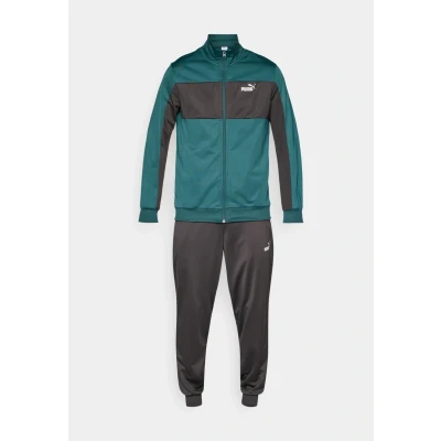 Afbeelding van Puma Colorblock SUIT SET Trainingspak, Heren, Maat: Small, Green terrain