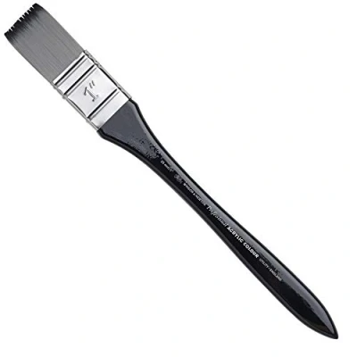Afbeelding van Winsor &amp; Newton 5087125 Artists penseel, gemaakt van synthetisch haar voor acrylverf en olieverf, vormvast duurzaam Spalter penseel Nr. 1 25 mm,