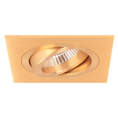 Afbeelding van Yphix Torino Inbouwspot Goud Vierkant Kantelbaar 1 Lichtpunt 93x93mm LEDdirect.nl