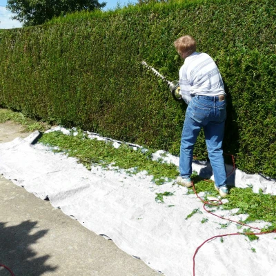 Afbeelding van Dekzeil met ogen, 4x6 m 180g/m², wit, gemaakt van polyethyleen