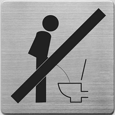 Afbeelding van Alco Albert 450 6 pictogram &quot;Gelieve te zetten&quot;, roestvrij staal, 90 x mm