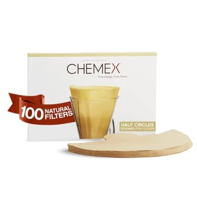 Afbeelding van Chemex Filters Ongevouwen Bruin Voor Coffeemaker 3 Kops 100 stuks