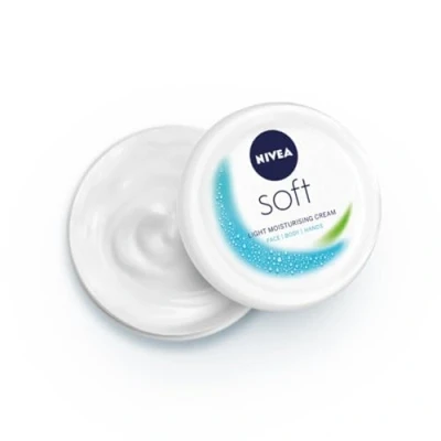 Afbeelding van NIVEA Soft (500 ml) hydraterende crème voor gezicht, lichaam en handen met vitamine E jojoba olie, diepe handcrème multifunctionele dagcrème
