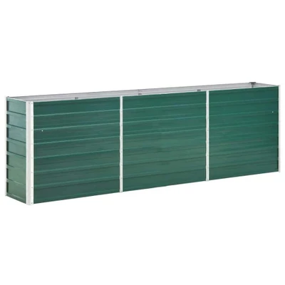 Afbeelding van Plantenbak verhoogd 240x40x77 cm gegalvaniseerd staal groen