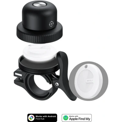 Afbeelding van MILI MiBell duo Anti loss Fietsbel Werkt met Apple Find My &amp; Google&#039;s Device