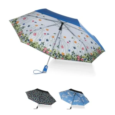 Afbeelding van Totes Canopy Print Auto Open Sluiten Paraplu, Bloemen, Eén maat, Onder Paraplu
