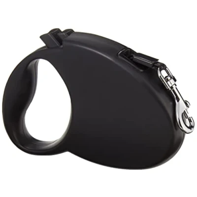 Afbeelding van Amazon Basics hondenriem, intrekbare uitbreidbare lengte 5 meter, Small (tot hond van 20 kg), zwart