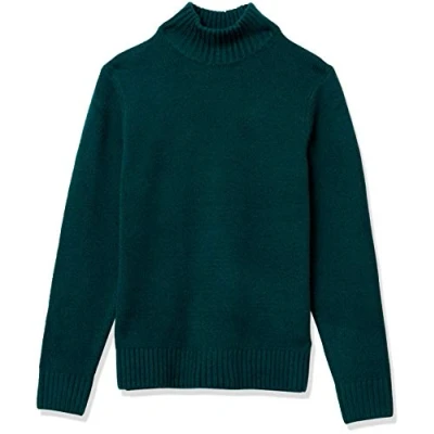 Afbeelding van Amazon Essentials Men&#039;s Zacht aanvoelende coltrui met lange mouwen, Bosgroen, S