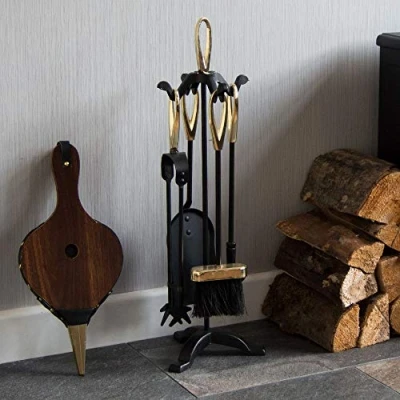 Afbeelding van Fire Vida Buxton Companion Set, Metaal, Zwart/Messing, 5 Delig