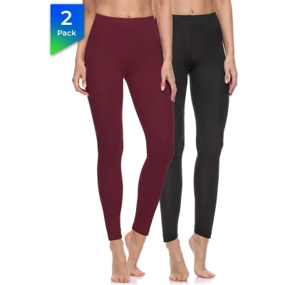 Afbeelding van Merry Style Dames Leggings Sport Vrijetijdsbroek 2 Pack Lang Katoen MS MS10 198 LE 2Pack Zwart/Wijnrood M