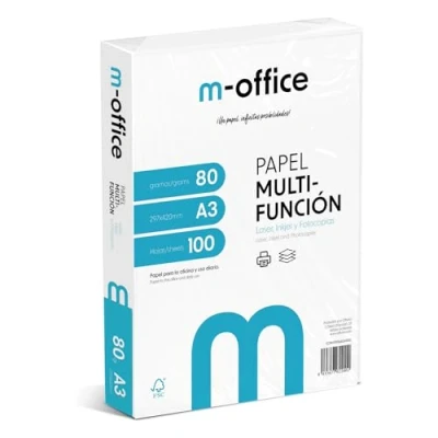 Afbeelding van A3 papier, 80 g, 100 vel, multifunctioneel voor inkjetprinters en lasers, A4, 297 x 420 mm, ideaal kantoor thuis, m office (100 vellen)
