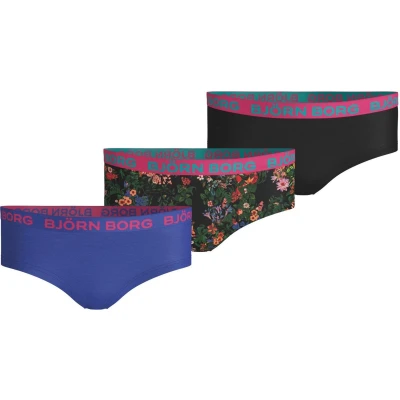 Afbeelding van Bjorn Borg Mystic flower meisjes hipster 3pack zwart maat 110
