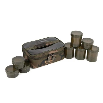 Afbeelding van FOX Camolite 8 Pot Hookbait Case Haakaas tas Camo 500D
