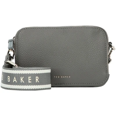 Afbeelding van Ted Baker Leren schoudertas Stunna Mini Webbing Crossbody Bag Mid Grey grijs
