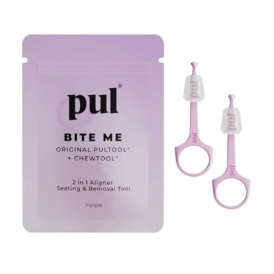 Afbeelding van PUL 2 stuks herbruikbare in 1 Aligner Seating Chewie &amp; Removal Tool Compatibel met Invisalign, verwijderbare beugels, houders trays eenvoudig te gebruiken verwijderaar en kauwen, tand