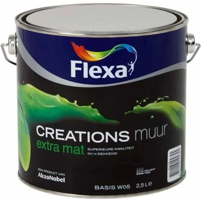 Afbeelding van Flexa Creations Muurverf Extra Mat Verf 2,5 liter Mengbaar