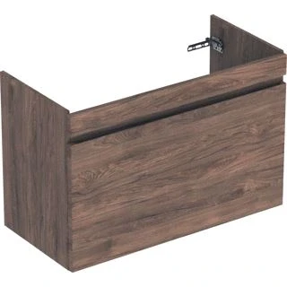 Afbeelding van Geberit renova plan wastafelonderkast 1 lade 92 8x44 6x60 6cm noten hickory 501911jr1 501 911 jr