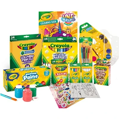 Afbeelding van Crayola, Mega kleur en schilderset met stickers, creatieve activiteit cadeau voor kinderen, leeftijd 6+