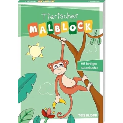 Afbeelding van Tierischer Malblock: Mit farbigen Ausmalseiten für Kinder ab 5 Jahren