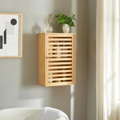 Afbeelding van Badkamerkast Järfälla 54,5x37x16 cm bamboe naturel [en.casa]