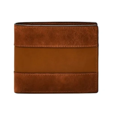 Afbeelding van Fossil COIN Pocket Bifold Everett Portemonnee, Heren, Maat: One Size, Brown