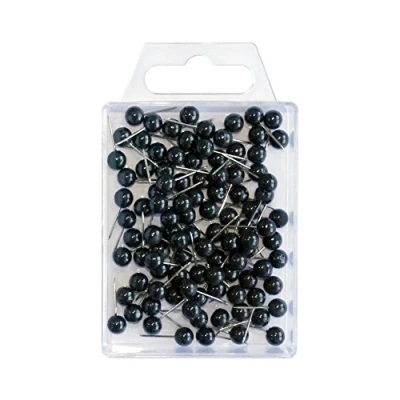 Afbeelding van Wedo 56101 Markeringsnaalden, ronde kopnaalden, naaldlengte 16 mm, kopdiameter 6 100 stuks, zwart