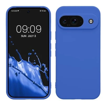 Afbeelding van kwmobile telefoonhoesje geschikt voor Google Pixel 9 Hoesje smartphone Precisie camera uitsnede In Baltisch blauw