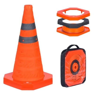 Afbeelding van Opvouwbare kegel met verzwaarde voet/45 cm multifunctionele pop up reflecterende verkeersveiligheid (1, 45 cm)