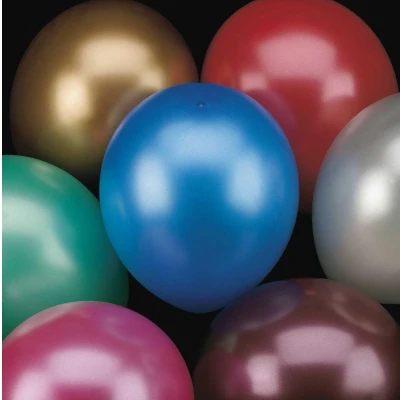 Afbeelding van Ballon Haza uni 30cm 50 stuks metallic assorti