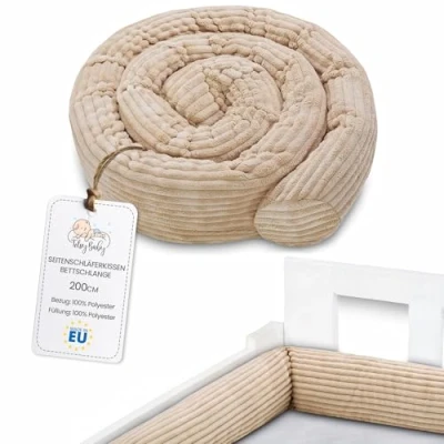 Afbeelding van Zijslaper kussen bed Slang Lichaamskussen 200 cm Katoen lang rol slaapkussen nek Beige C