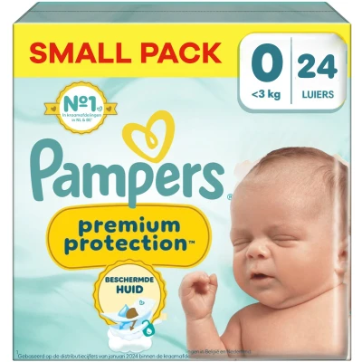 Afbeelding van Pampers Premium Protection Maat 0 Small Pack 24 luiers Premature