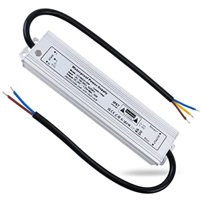 Afbeelding van REYLAX LED Transformator 24V Waterdicht IP67, Buitenshuis Voeding Driver 30W 1.25A, Transformatoren 230V naar DC Laagspanningstransformator, Geschikt voor Ledstrips, Lampen, G4 MR11 MR16 Ledlamp