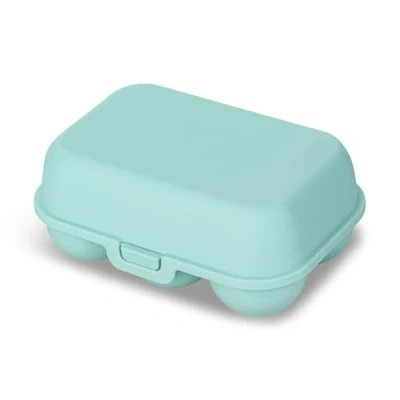 Afbeelding van Koziol EGGS TO GO MINI Eierbox voor 6 eieren, transportbox, opbergdoos, biocirculerende kunststof, stapelbaar, vaatwasmachinebestendig, keuken, huishouden, camping (sweet groen)