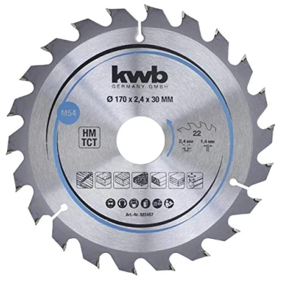 Afbeelding van KWB cirkelzaagblad Ø 170 x 2,4 30 mm 22 tands