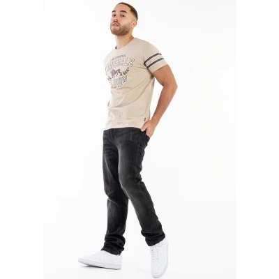 Afbeelding van Lonsdale Normale Passform Brouster Tshirt print, Heren, Maat: Small, Sand brown ecru
