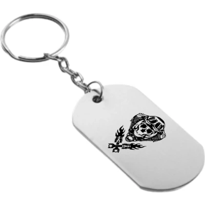 Afbeelding van Akyol Sleutelhanger motor liefhebbers doodshoofd 2,5 x CM