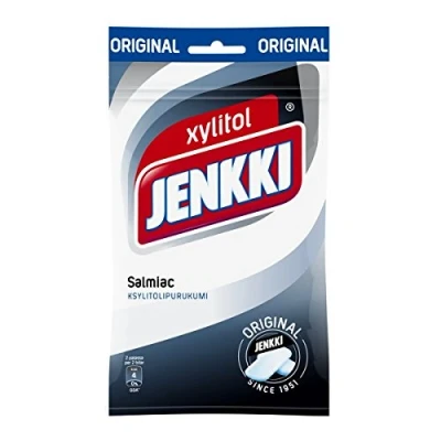Afbeelding van Cloetta Jenkki Xylitol Salmiac Kauwgom 1 pak of 100g