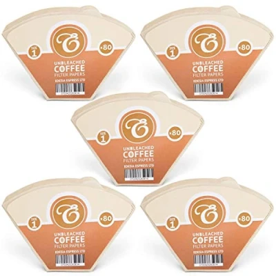Afbeelding van EDESIA ESPRESS Papieren koffiefilters ongebleekt maat 1 400 stuks
